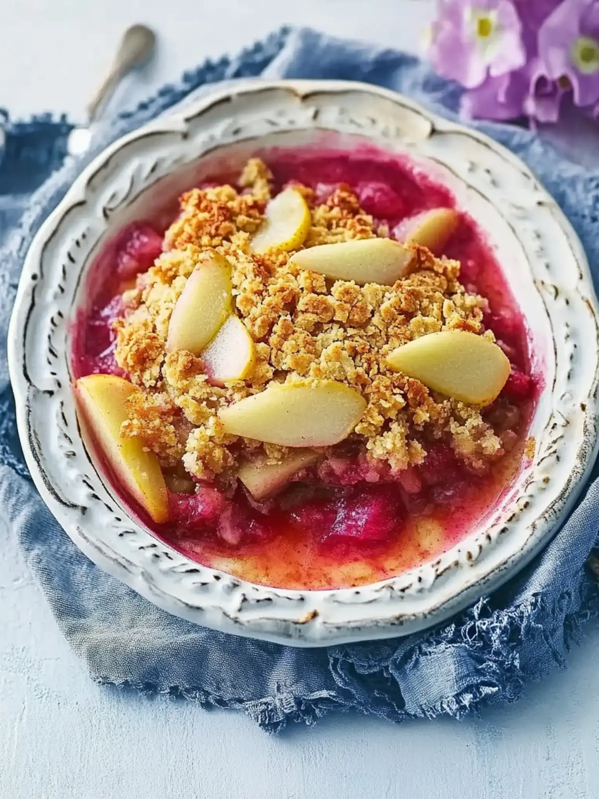 Delicious Rhubarb & Pear Crumble for Cozy Family Nights 5 Rhubarb & pear crumble