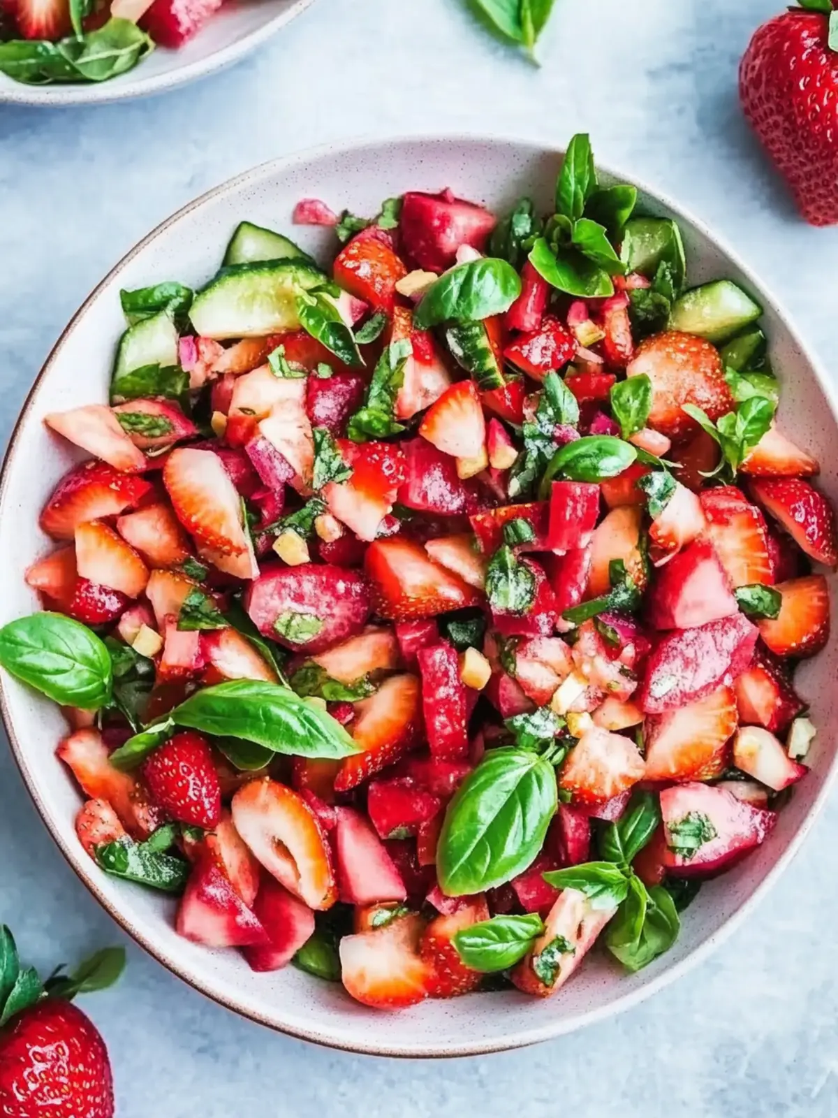Healthy Vegan Strawberry Rhubarb Salad for Fresh Summer Vibes 2 Healthy Vegan Strawberry Rhubarb Salad