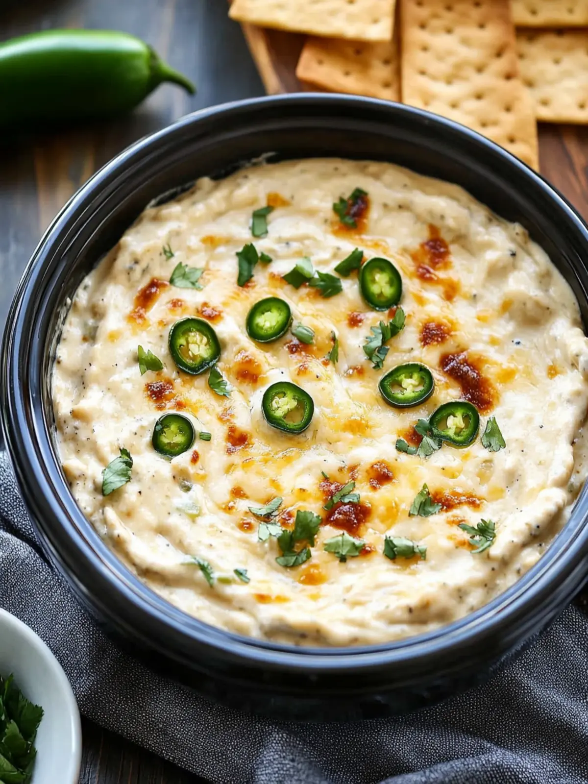 Creamy Slow Cooker Jalapeño Popper Dip Perfect for Parties 5 Slow Cooker Jalapeño Popper Dip