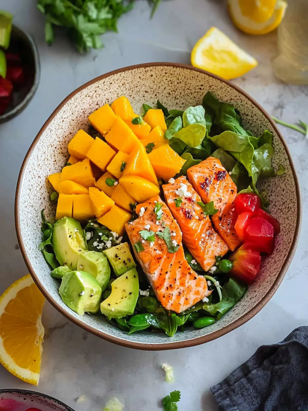 Mango Salmon Salad: Your Tropical Meal Prep Surprise 3 Mango Salmon Salad