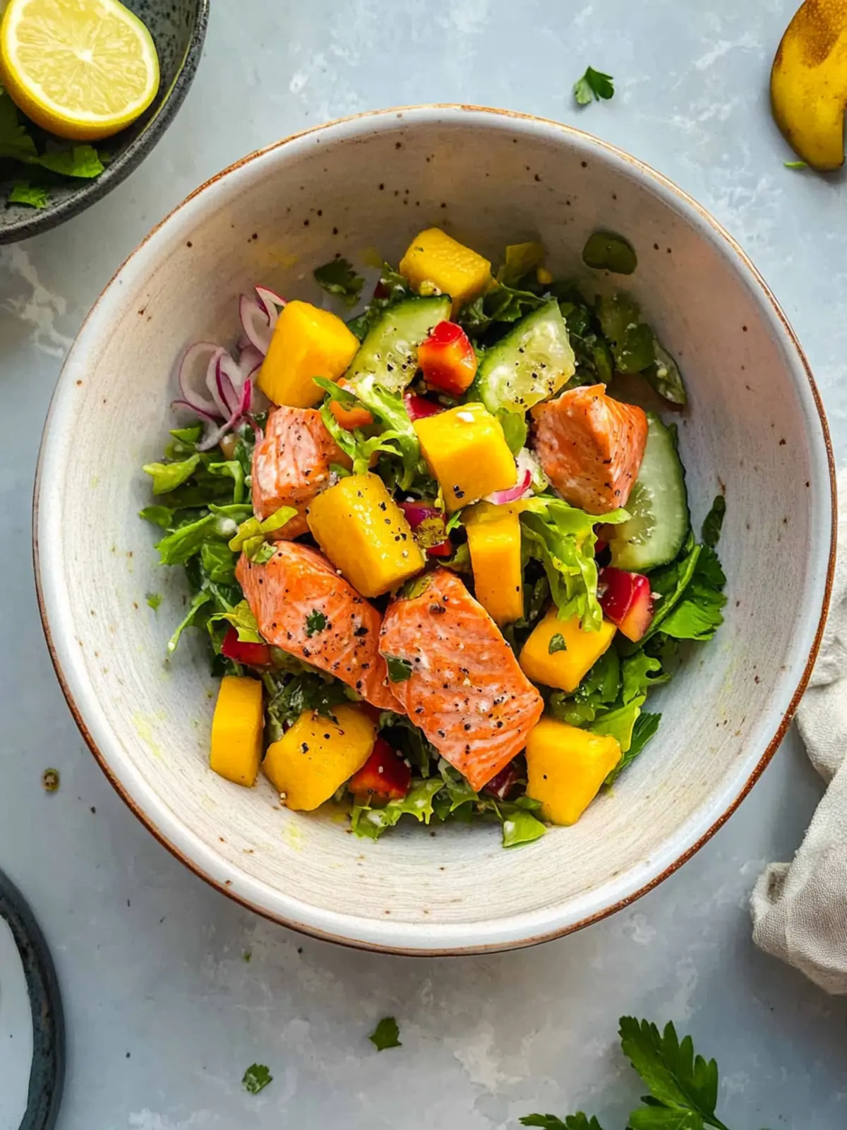 Mango Salmon Salad: Your Tropical Meal Prep Surprise 2 Mango Salmon Salad