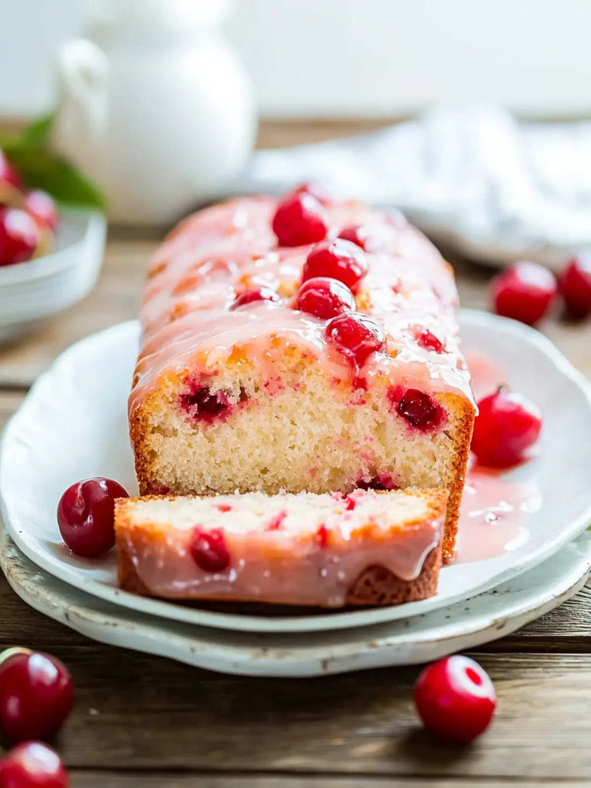 Sweet Soft Cherry Bread with Cherry-Almond Glaze Bliss 4 Sweet Soft Cherry Bread with Cherry-Almond Glaze