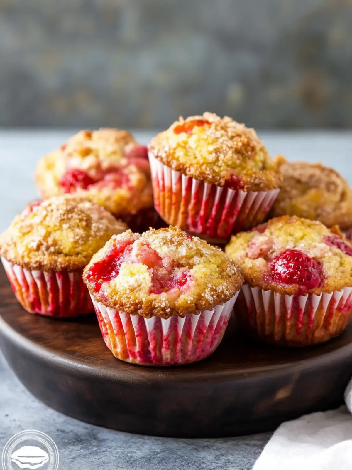 Tasty Strawberry Rhubarb Muffins with Yogurt Twist 2 Strawberry Rhubarb Muffins