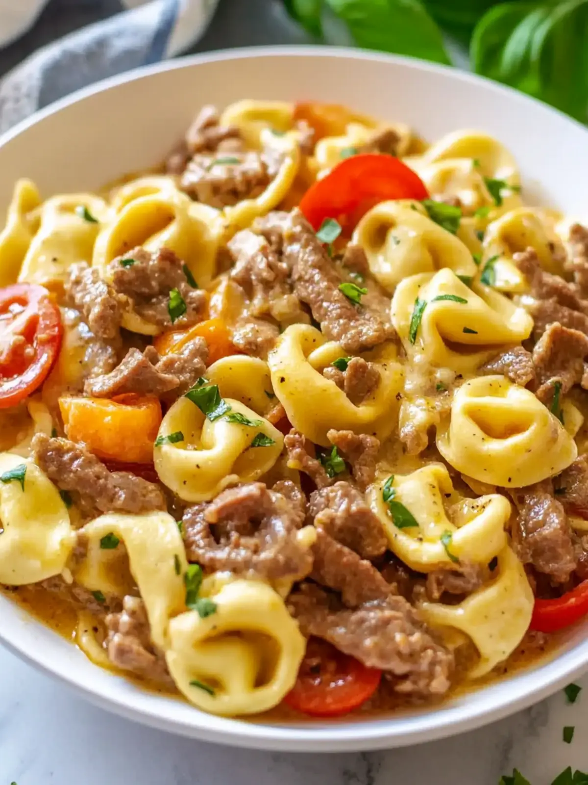 Crock Pot Cheesesteak Tortellini Recipe for Ultimate Comfort 4 Crock Pot Cheesesteak Tortellini Recipe