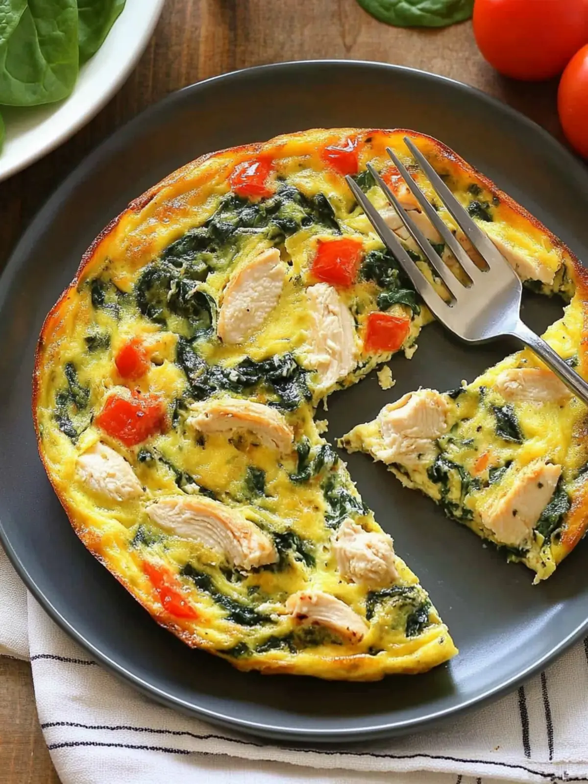 Spinach Chicken Frittata: Quick & Healthy Family Delight 5 Spinach Chicken Frittata