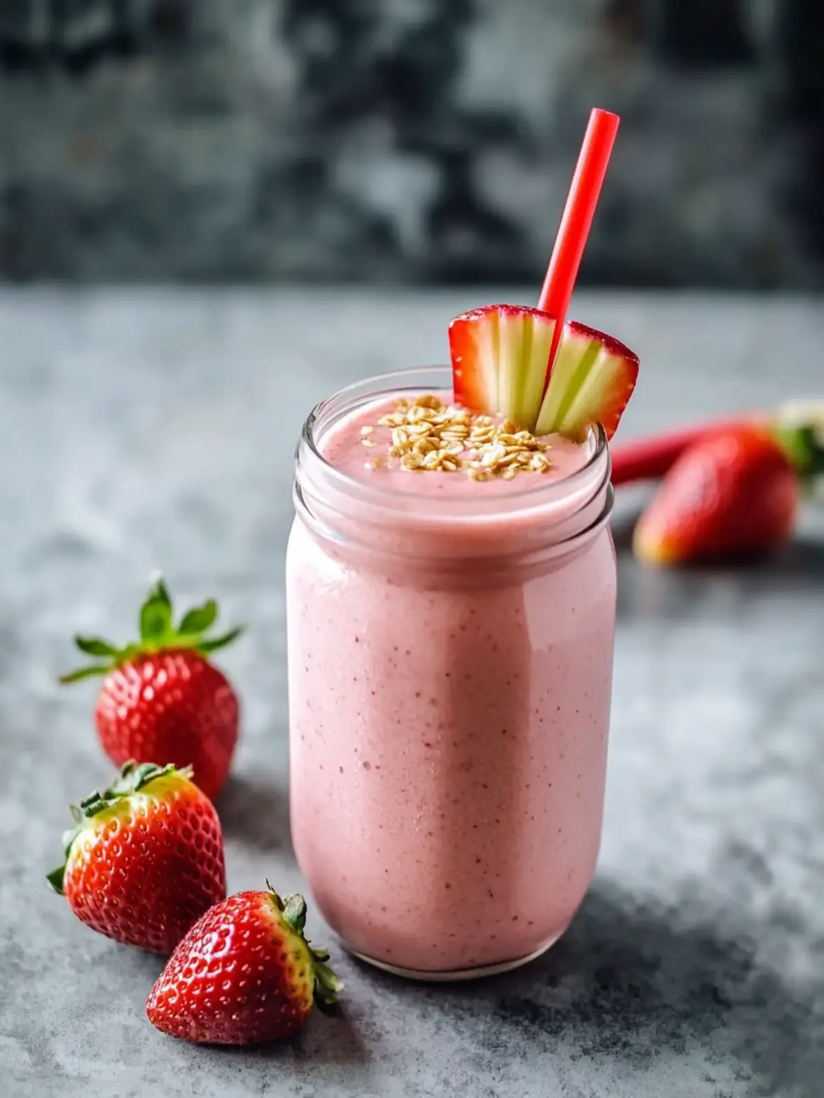 Delicious Strawberry Rhubarb Smoothie for Ultimate Refreshment 3 Strawberry Rhubarb Smoothie