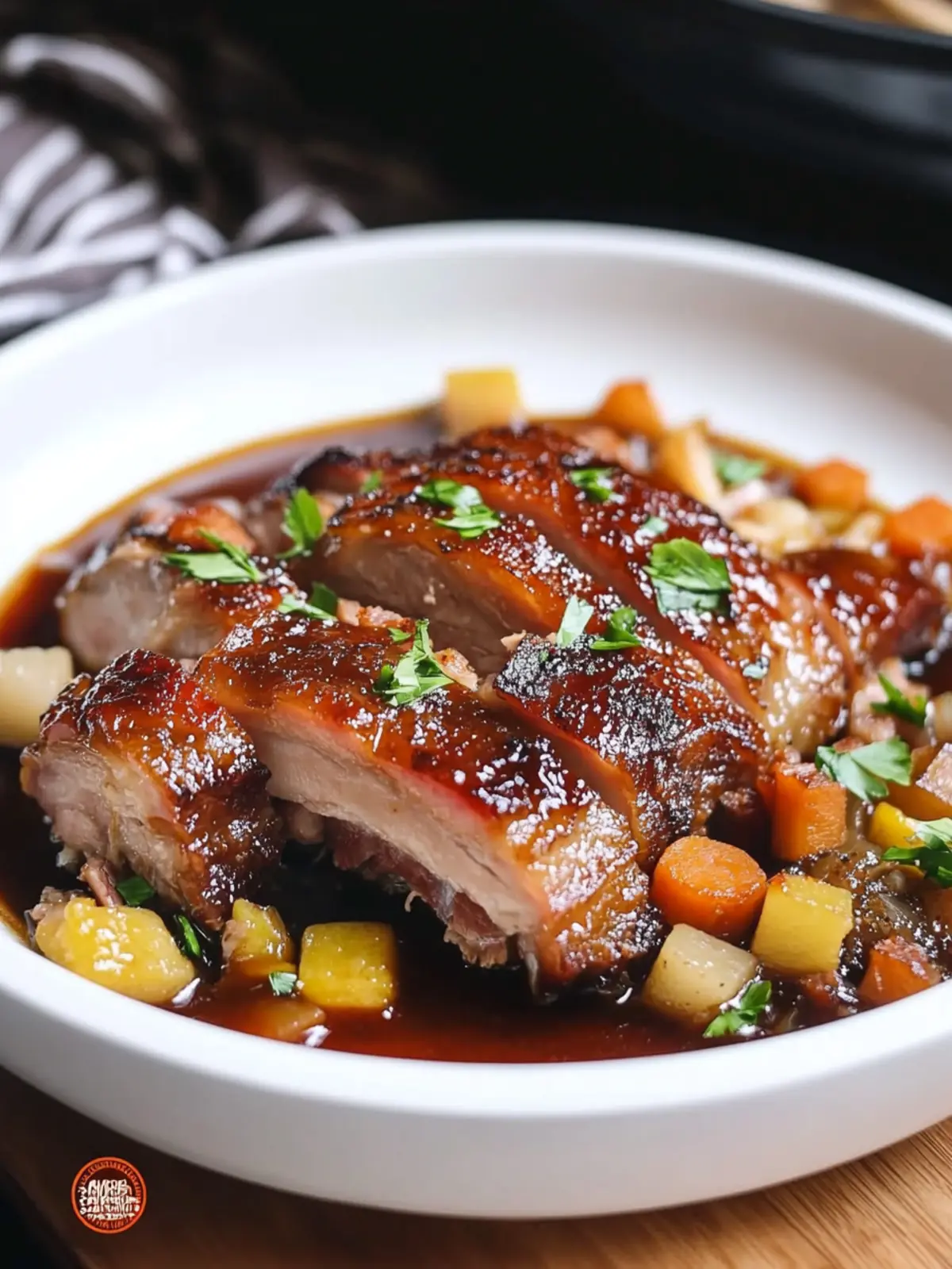 Melt-in-Your-Mouth Slow Cooker Pork Belly with Glaze Magic 3 Slow Cooker Pork Belly