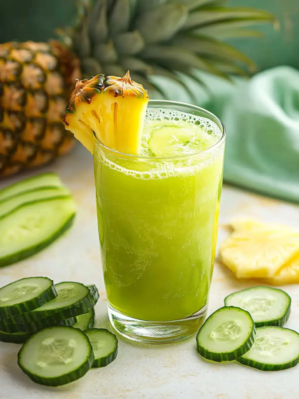 Energizing Pineapple and Cucumber Juice for Ultimate Hydration 2 Pineapple and Cucumber Juice