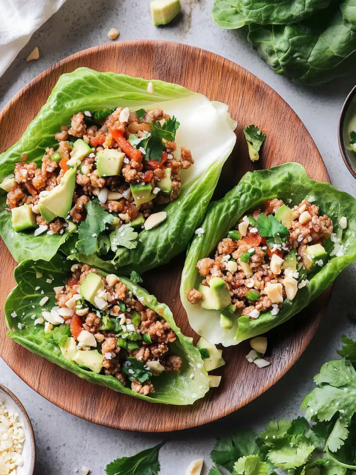 Savory Thai Lettuce Wraps with Creamy Avocado & Cauliflower Rice 5 Thai Lettuce Wraps