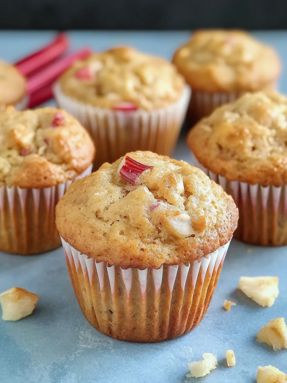 Irresistible Healthy Rhubarb Muffins (Weight Watchers Friendly) 3 Healthy Rhubarb Muffins (Weight Watchers Friendly)