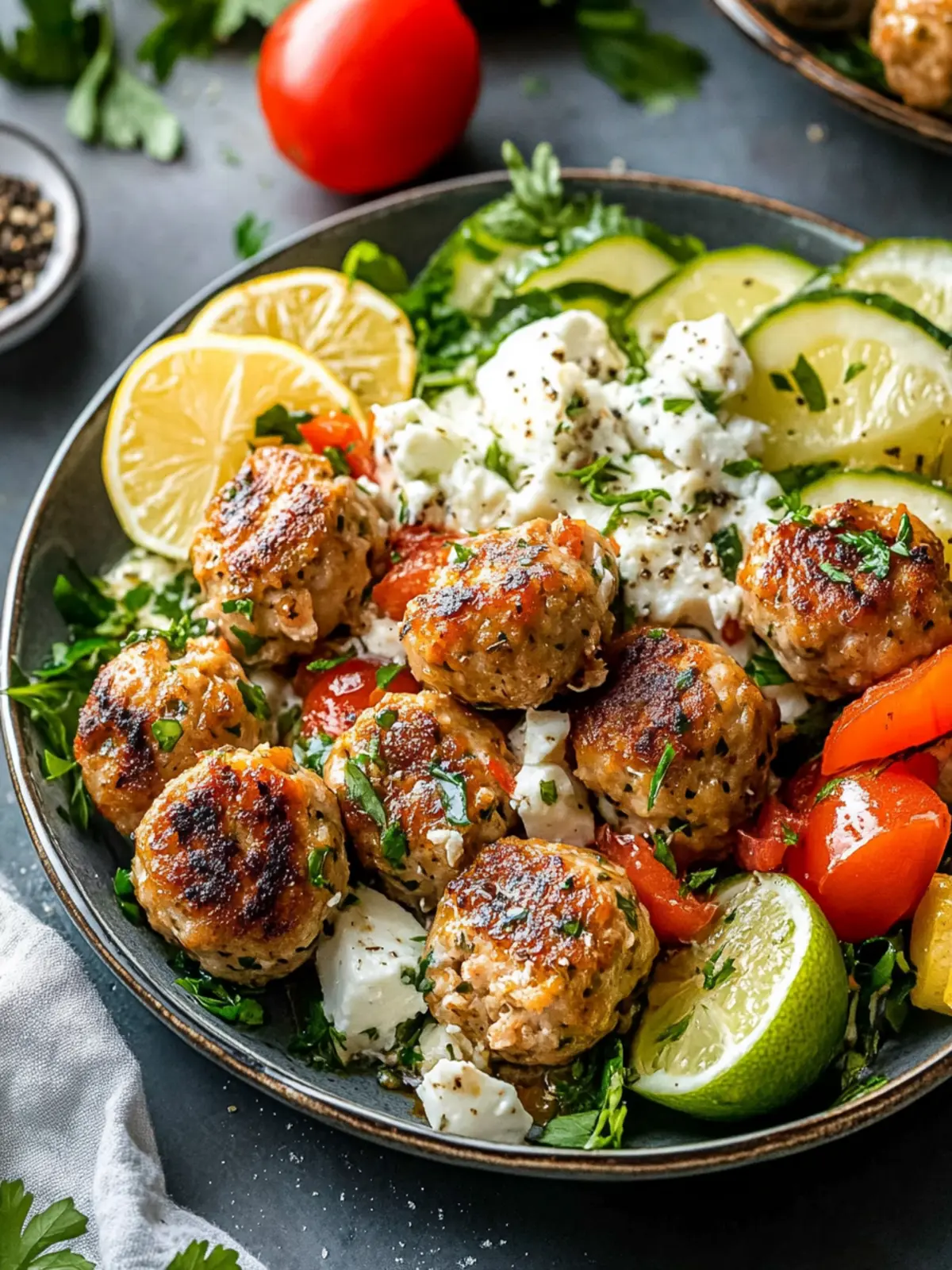 Savory Greek Chicken Meatballs: A Flavorful Home Cooked Treat 5 Greek Chicken Meatballs