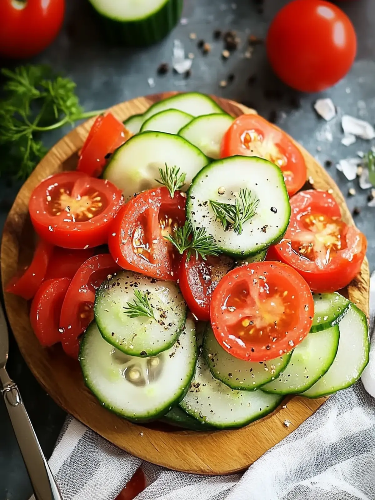 Zesty Tomato, Cucumber, and Onion Salad for Summer Freshness 3 Tomato, Cucumber, and Onion Salad