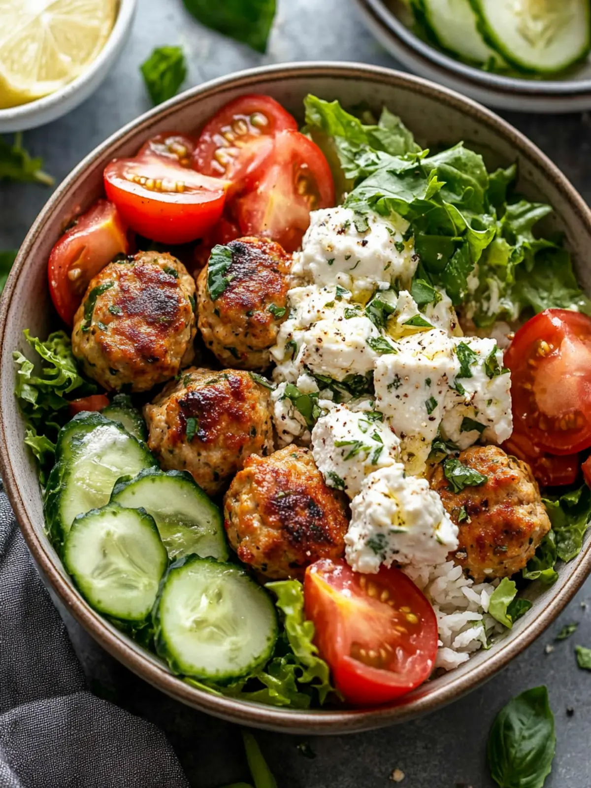 Savory Greek Chicken Meatballs: A Flavorful Home Cooked Treat 3 Greek Chicken Meatballs