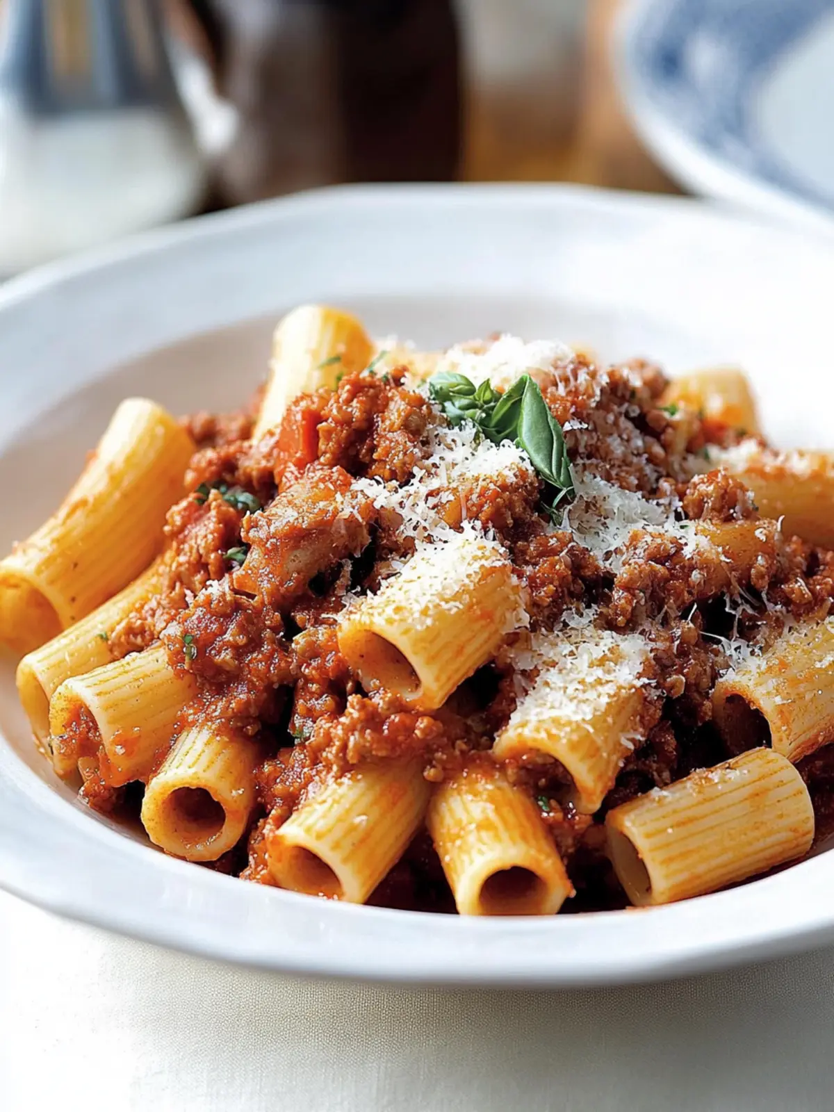 Hearty Rigatoni with Spicy Calabrese-Style Pork Ragù Delight 5 Rigatoni with Spicy Calabrese-Style Pork Ragù