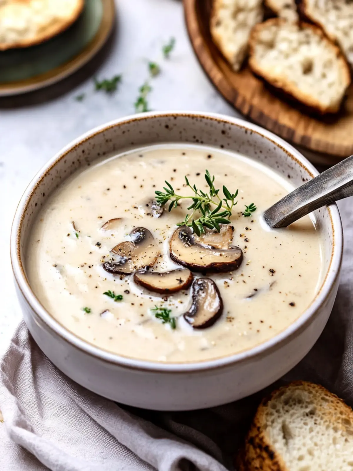 Rich Cream of Mushroom Soup Recipe – A Cozy Classic Delight 4 Cream of Mushroom Soup