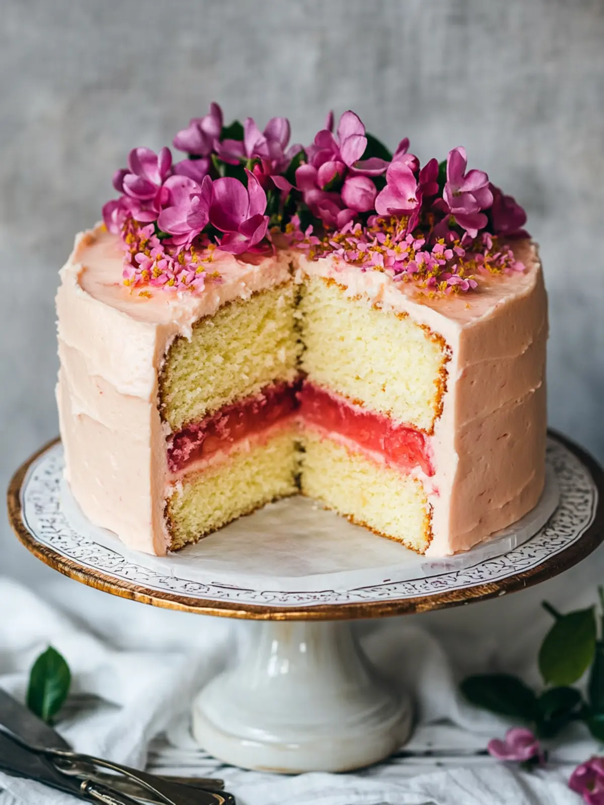 Rose Rhubarb Layer Cake: A Spring Celebration of Flavors 5 Rose Rhubarb Layer Cake