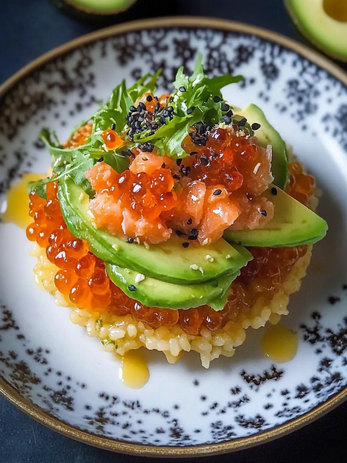 Crispy Rice Waffle with Spicy Salmon and Avocado Bliss 3 Crispy Rice Waffle with Spicy Salmon and Avocado