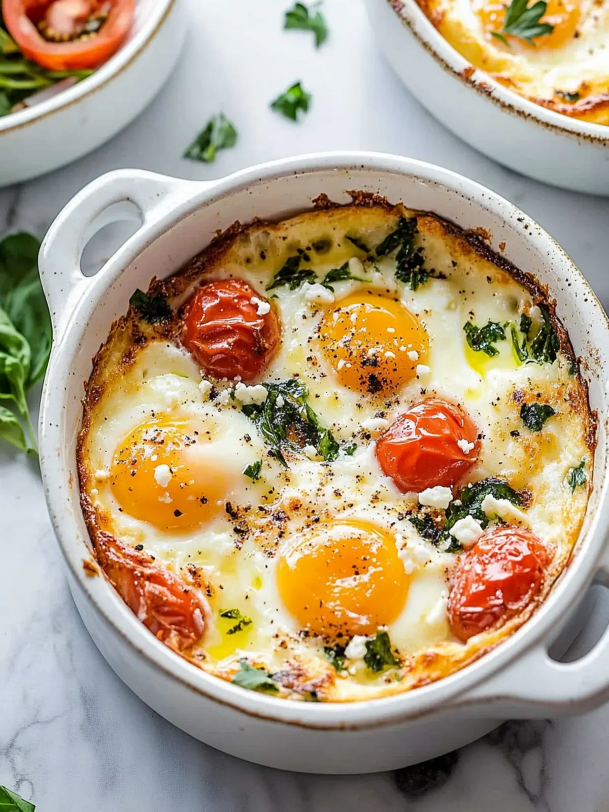 Irresistible Baked Feta Eggs with Veggies for a Cozy Meal 3 Baked Feta Eggs