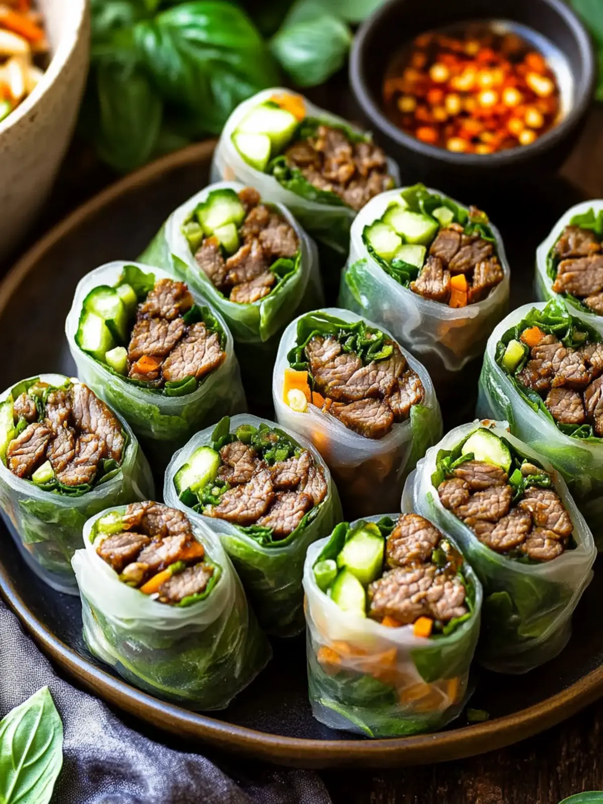 Savory Thai Basil Beef Rolls for an Epic Homemade Feast 4 Thai Basil Beef Rolls