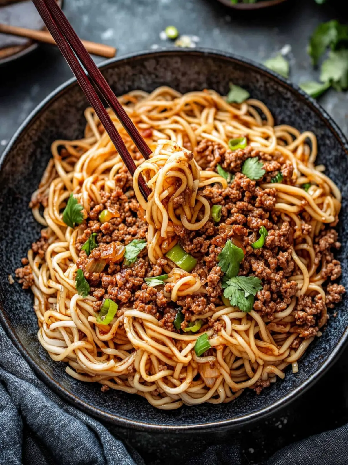 Savory Asian Ground Beef Noodles Ready in Just 20 Minutes 4 Asian Ground Beef Noodles