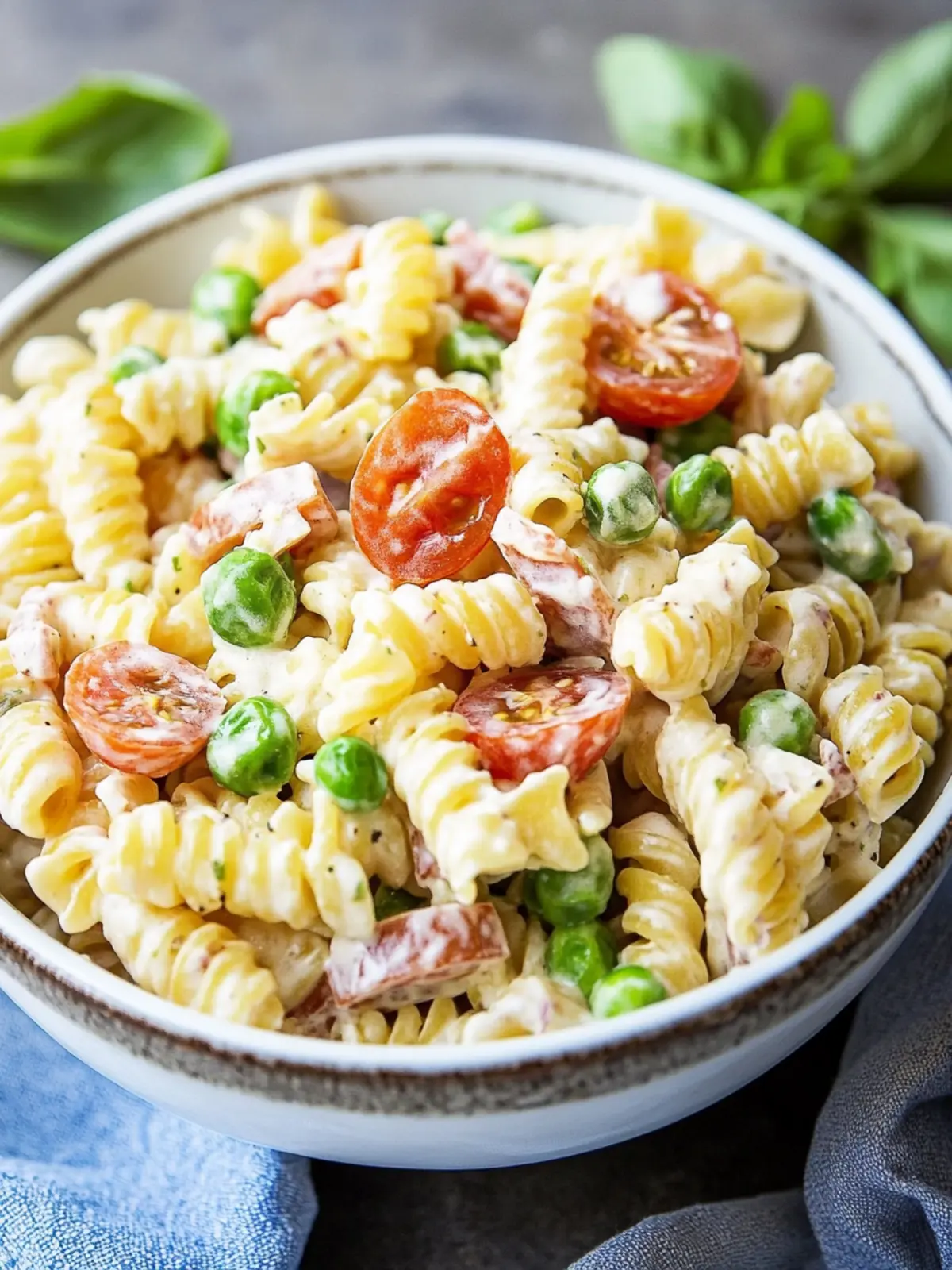 Creamy Pasta Salad with Bacon and Peas for Ultimate Flavor 4 Creamy Pasta Salad