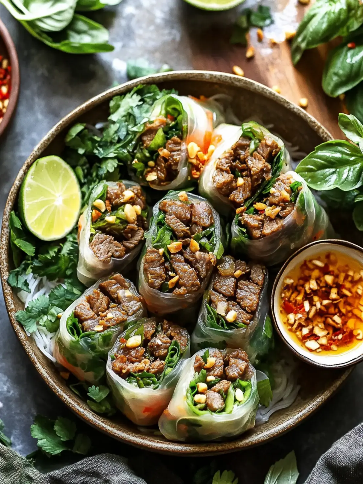 Savory Thai Basil Beef Rolls for an Epic Homemade Feast 2 Thai Basil Beef Rolls