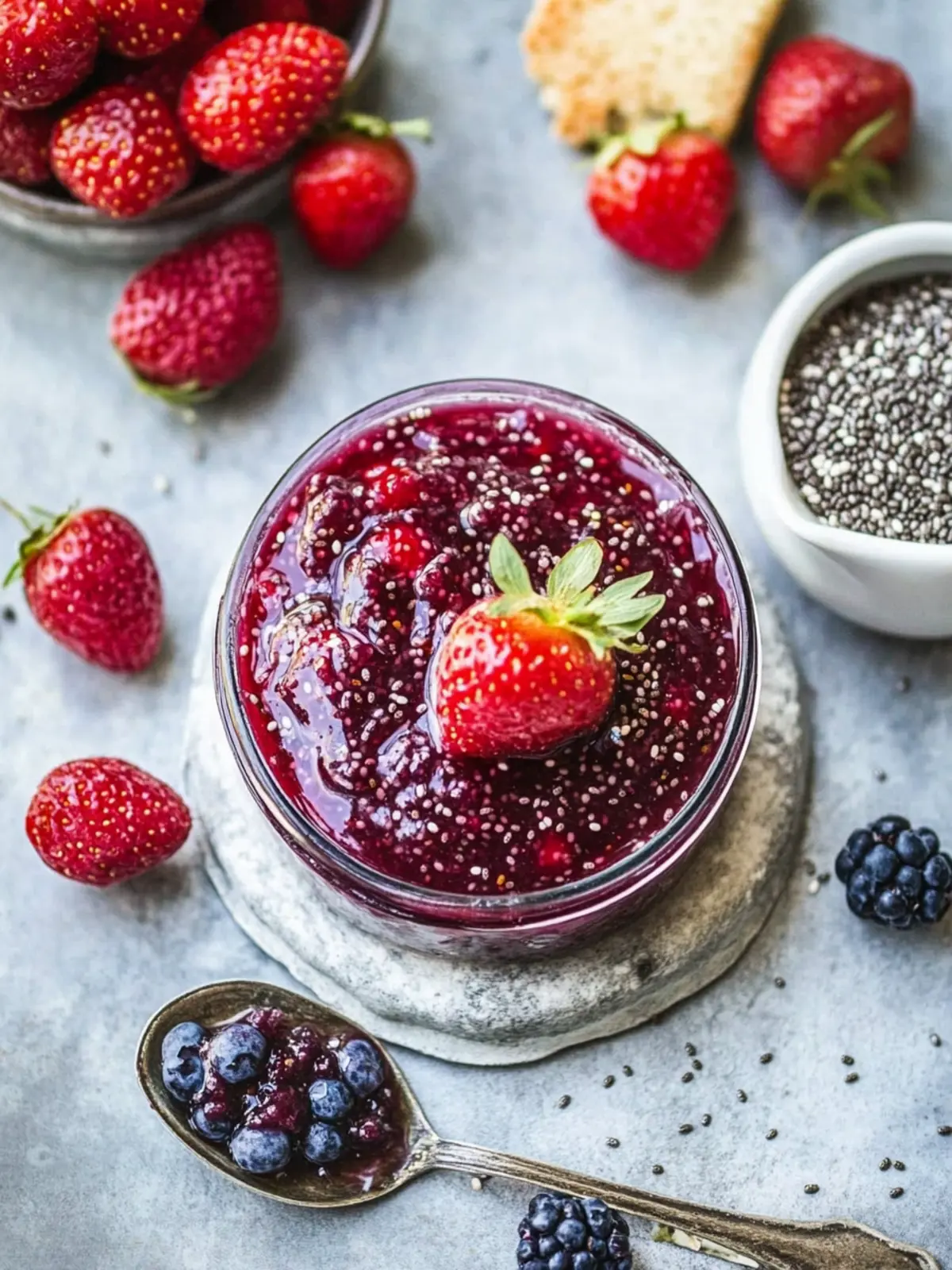 Delicious Chia Seed Jam: Fresh Berry Bliss Awaits 4 Chia Seed Jam
