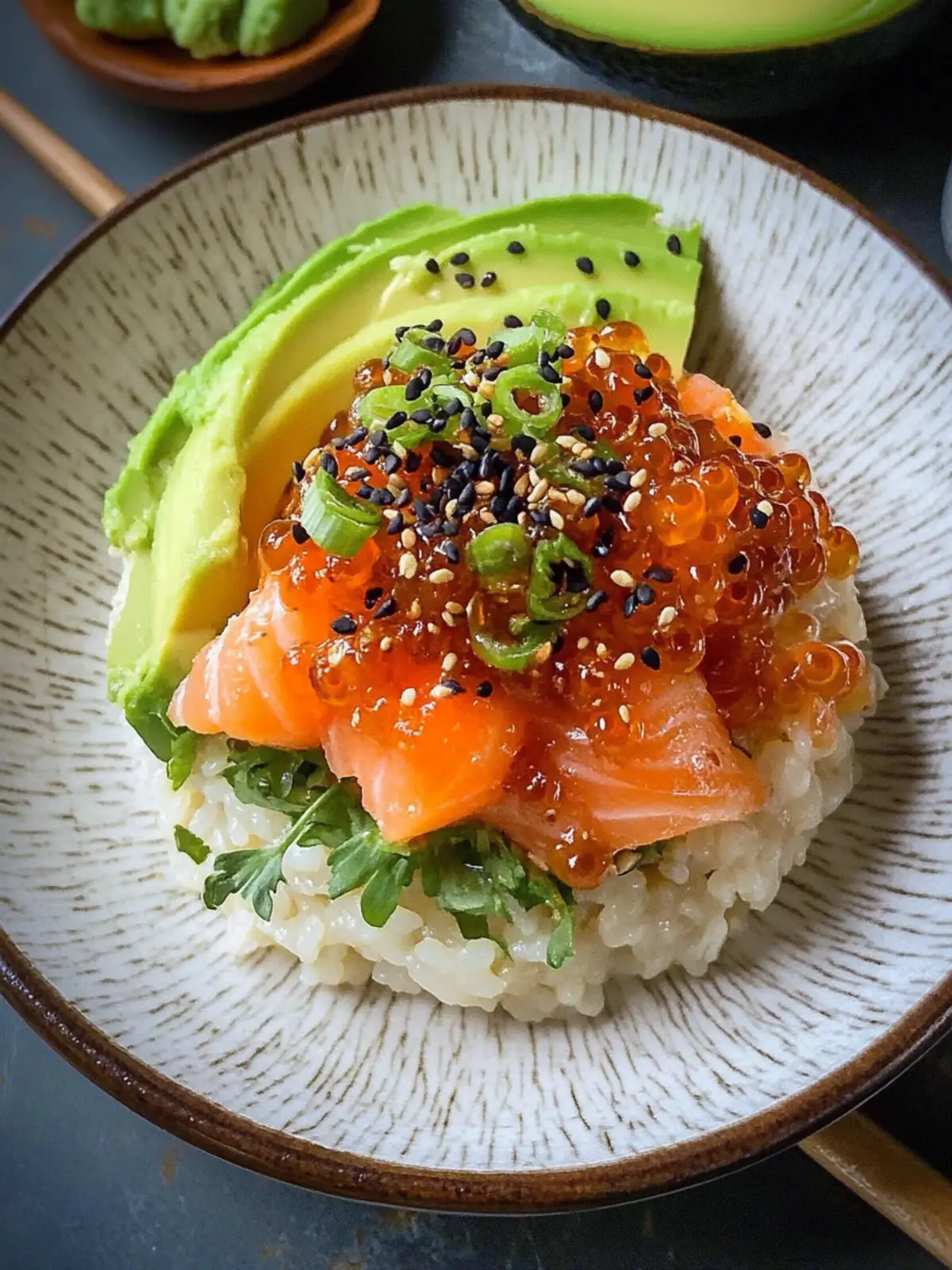 Crispy Rice Waffle with Spicy Salmon and Avocado Bliss 2 Crispy Rice Waffle with Spicy Salmon and Avocado