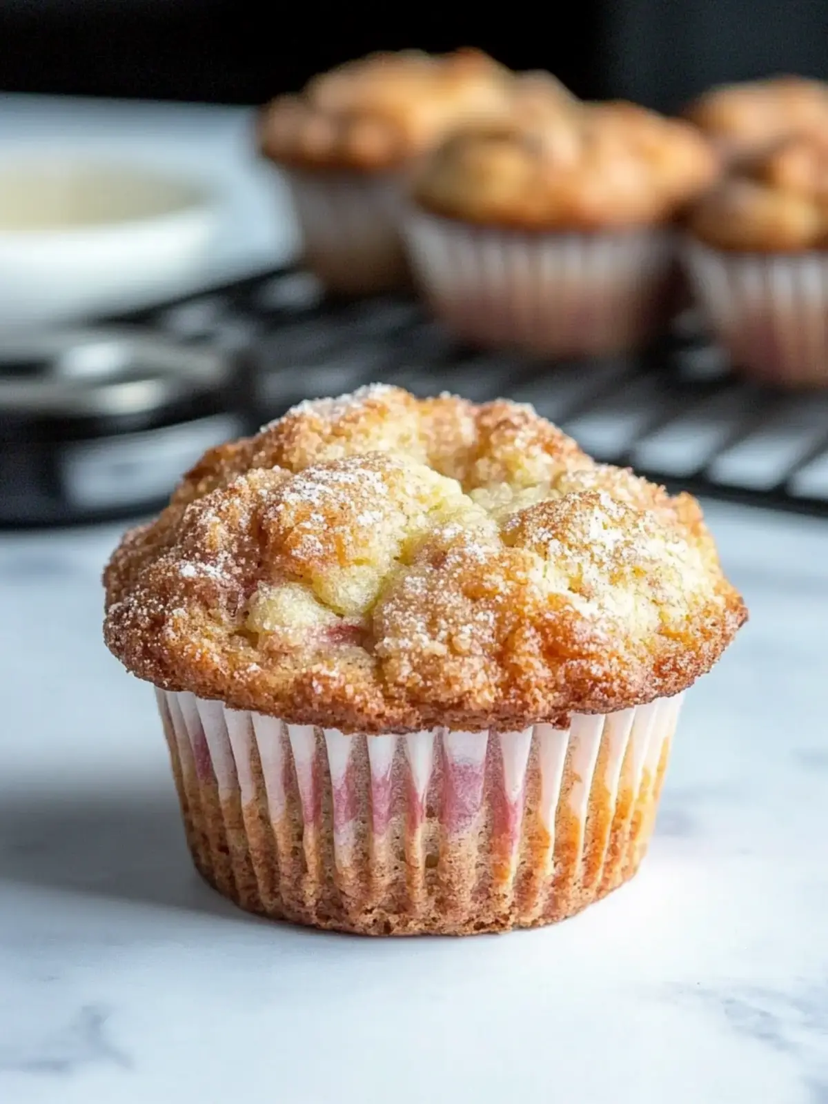 Delicious Rhubarb Muffins with Greek Yogurt for a Cozy Snack 5 Rhubarb Muffins with Greek Yogurt