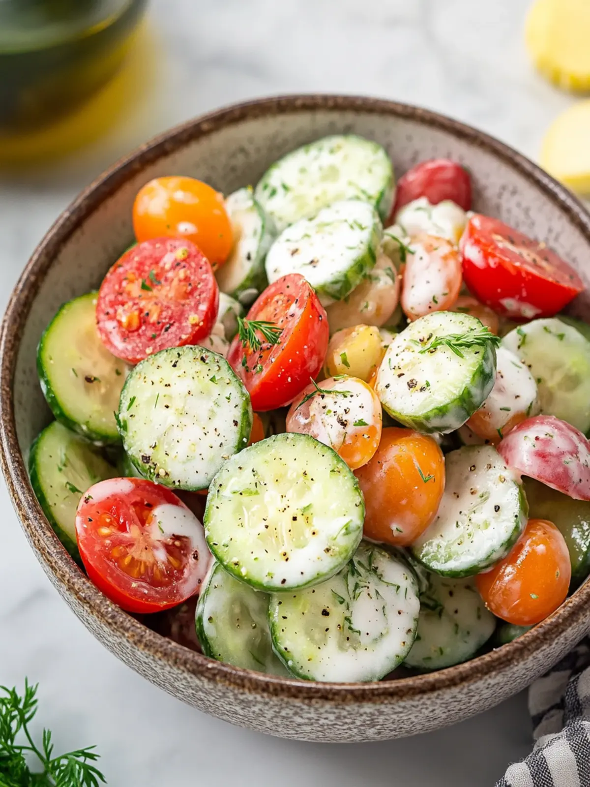 Creamy Cucumber Tomato Salad That Brightens Your Meals 4 Creamy Cucumber Tomato Salad