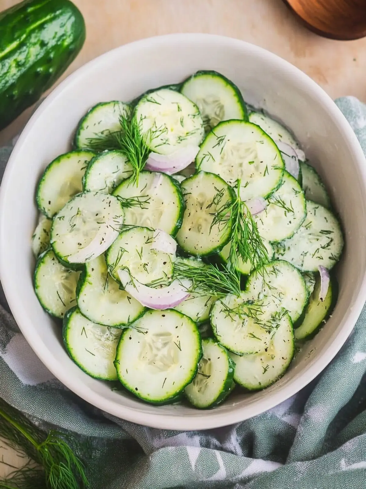 Zesty Creamy Cucumber Dill Salad for a Fresh Flavor Burst 3 Creamy Cucumber Dill Salad