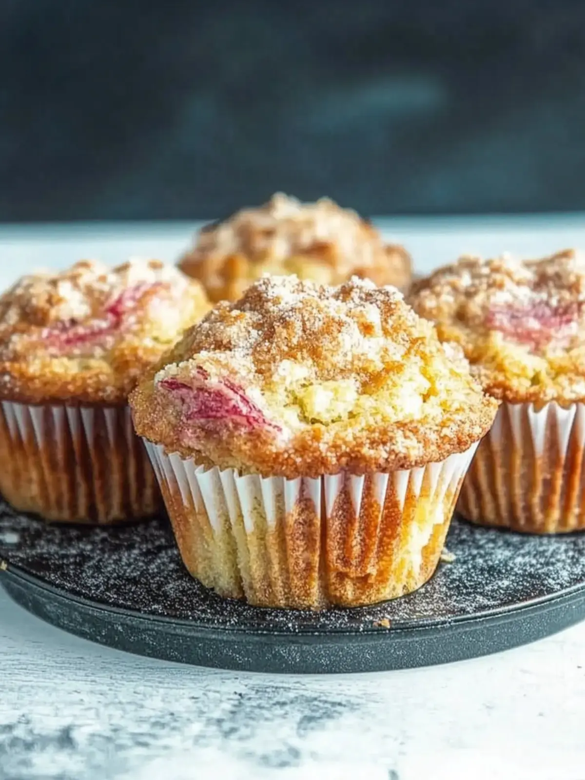 Delicious Rhubarb Muffins with Greek Yogurt for a Cozy Snack 4 Rhubarb Muffins with Greek Yogurt