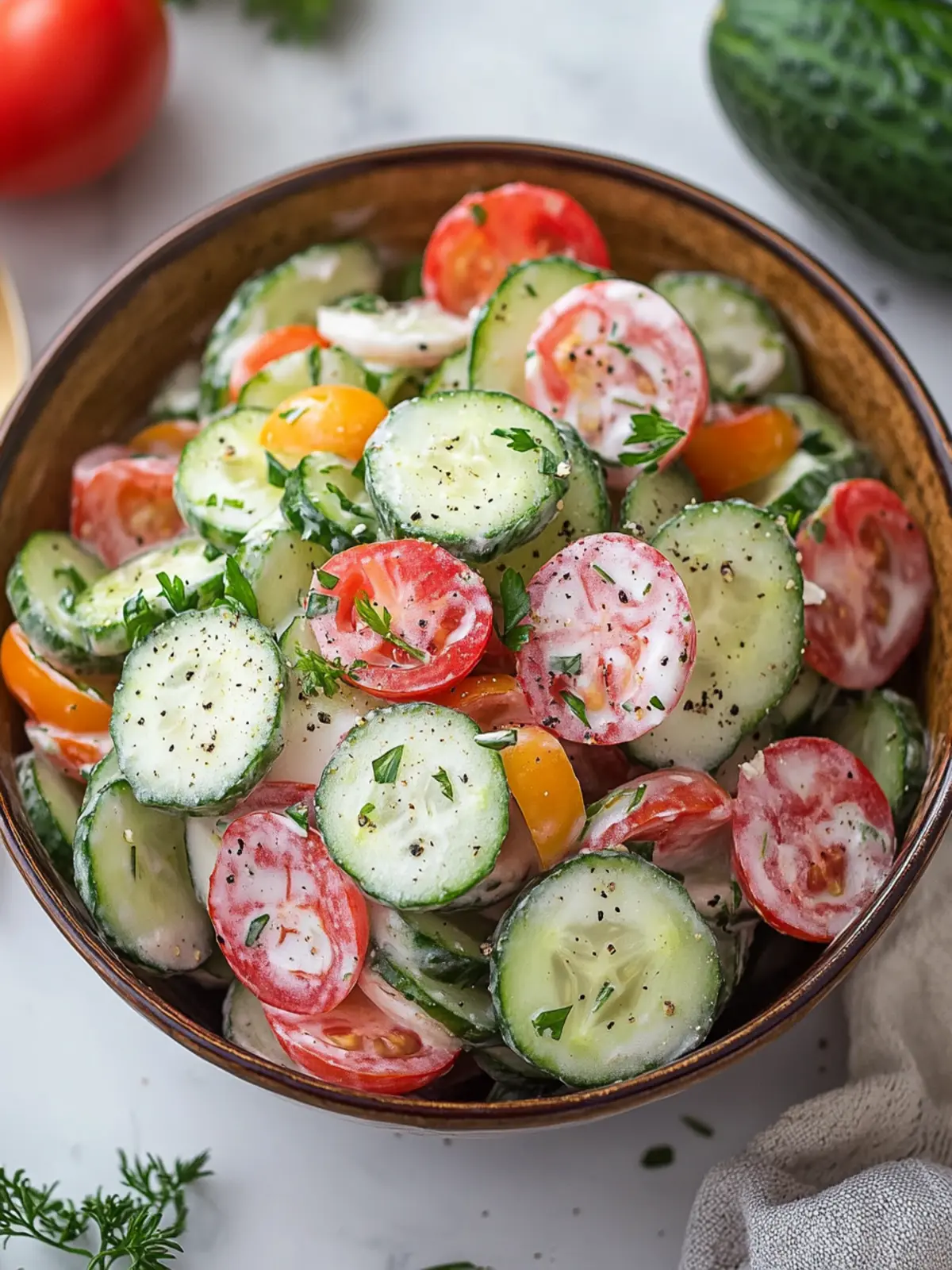 Creamy Cucumber Tomato Salad That Brightens Your Meals 5 Creamy Cucumber Tomato Salad