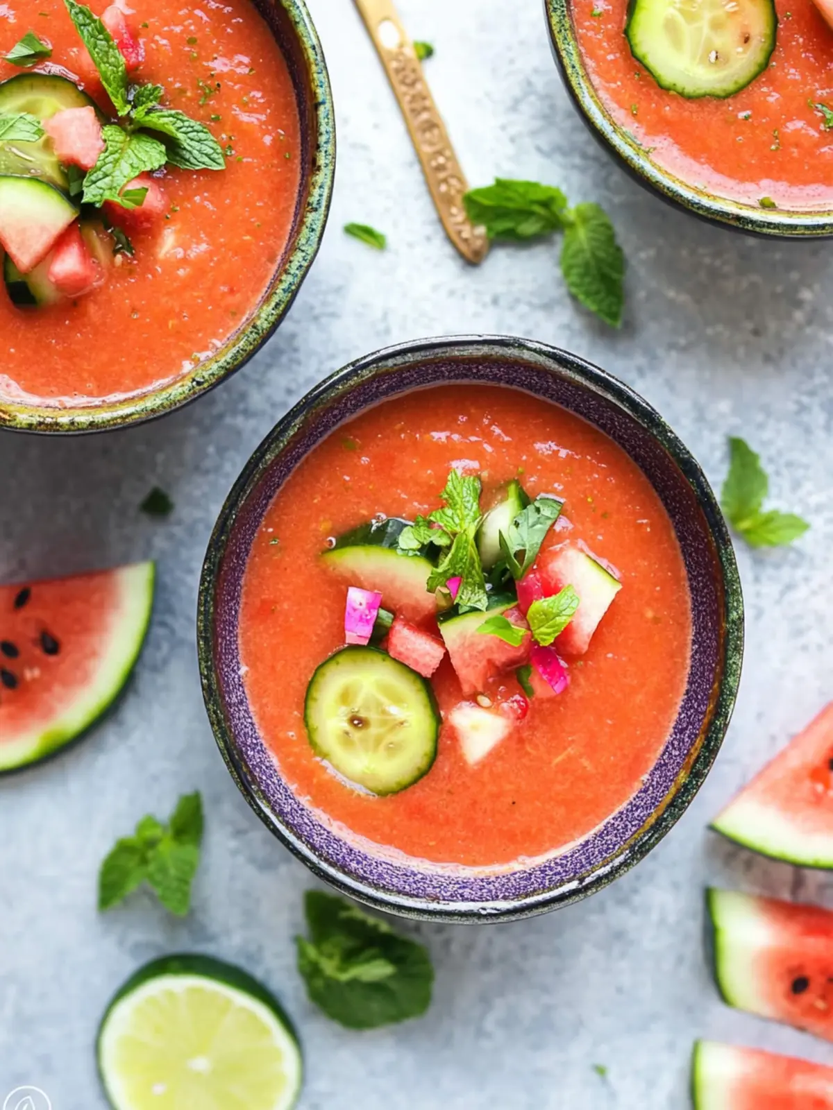 Chill Out with Refreshing Watermelon Gazpacho Delight 3 Watermelon Gazpacho