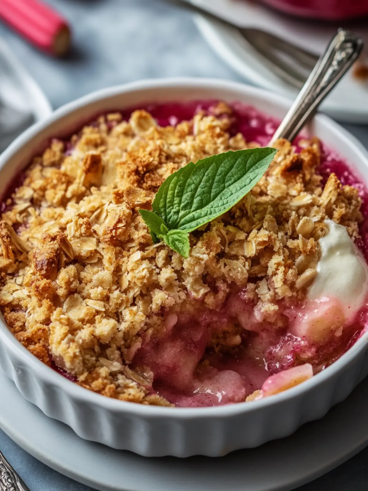 Delicious Rhubarb Crisp Recipe for Your Sweet Tooth Cravings 3 Rhubarb Crisp