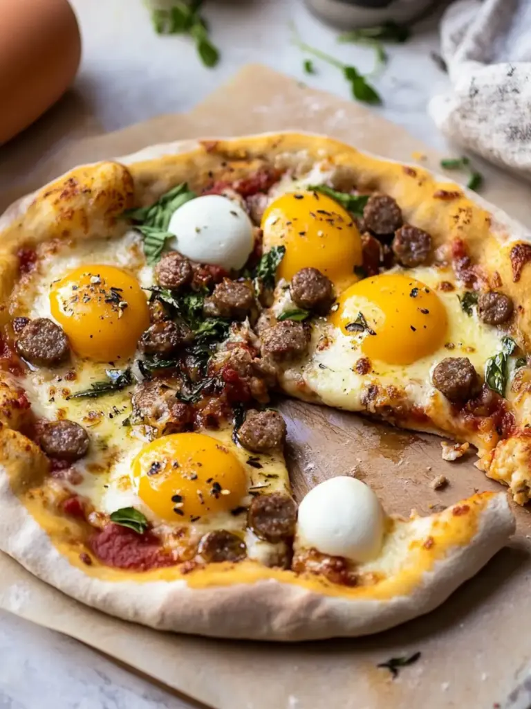 sausage breakfast pizza