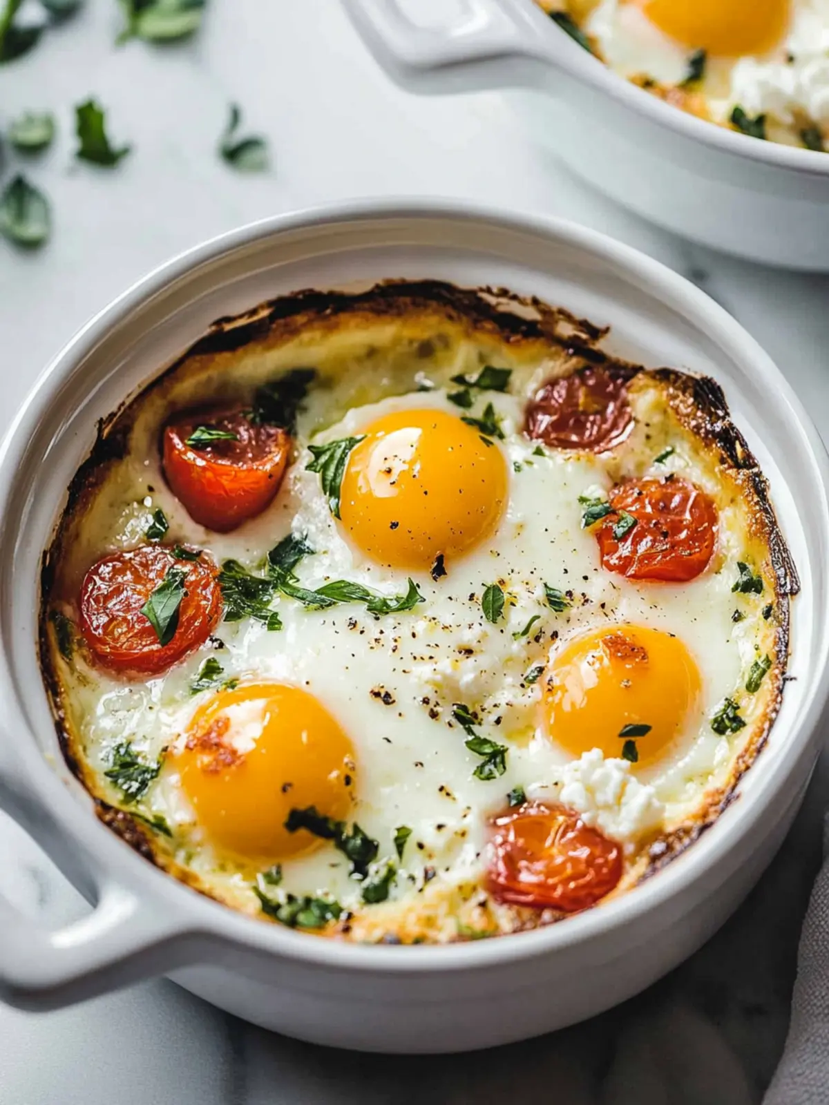 Irresistible Baked Feta Eggs with Veggies for a Cozy Meal 2 Baked Feta Eggs